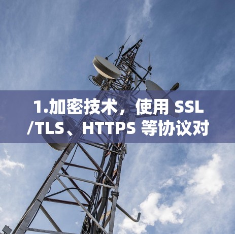 1.加密技术，使用 SSL/TLS、HTTPS 等协议对数据进行加密传输