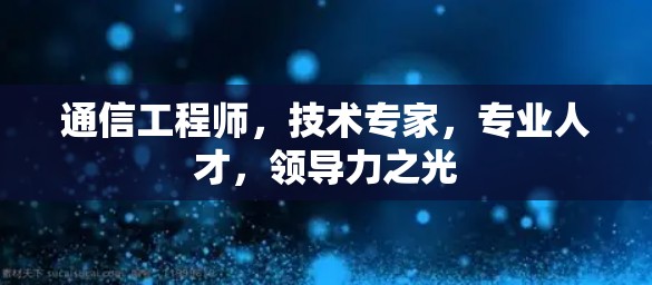 通信工程师，技术专家，专业人才，领导力之光